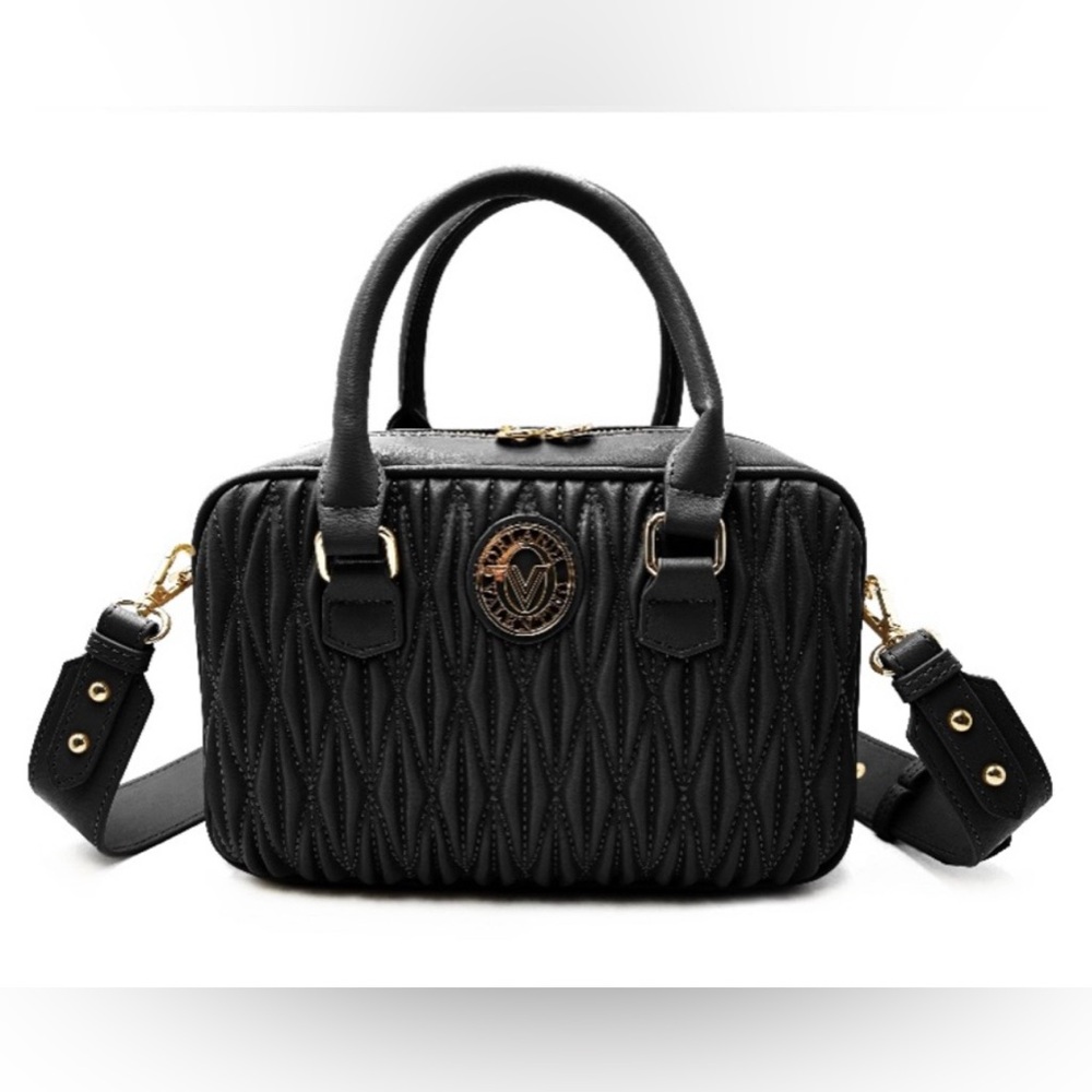 NWT Valentino Orlandi East West Satchel / Crossbody - Beautiful Black